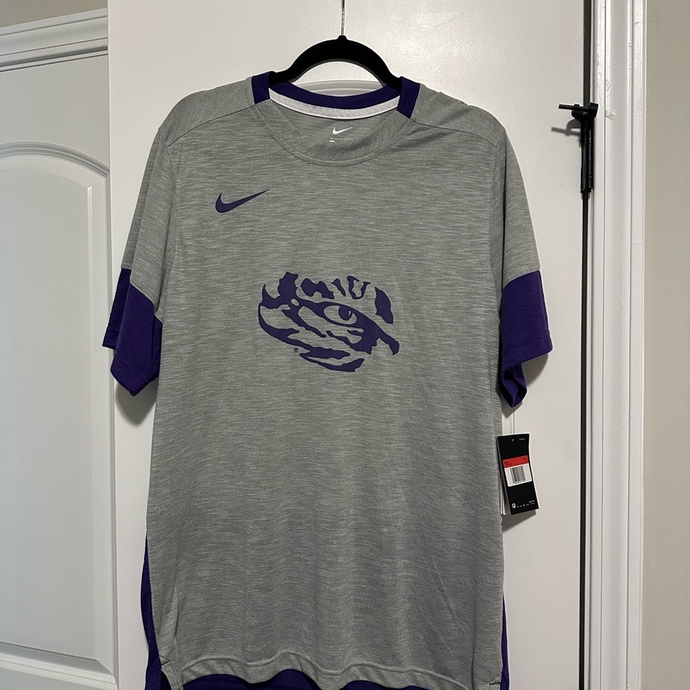 Nike LSU Men's Gray and Purple Shirt